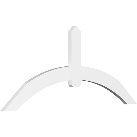 Ekena Millwork Archdale Architectural Grade PVC Gable Bracket, 84"W x 35"H x 2"D x 6"F, 10/12 Pitch GBP084X35X0206ARC00